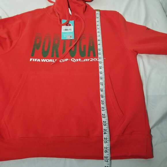 Fifa World Cup Qatar 2022 Official Licensed Portugal Red Hoodie Sweatshirt Men M - Picture 10 of 15
